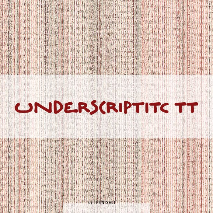 UnderscriptITC TT example